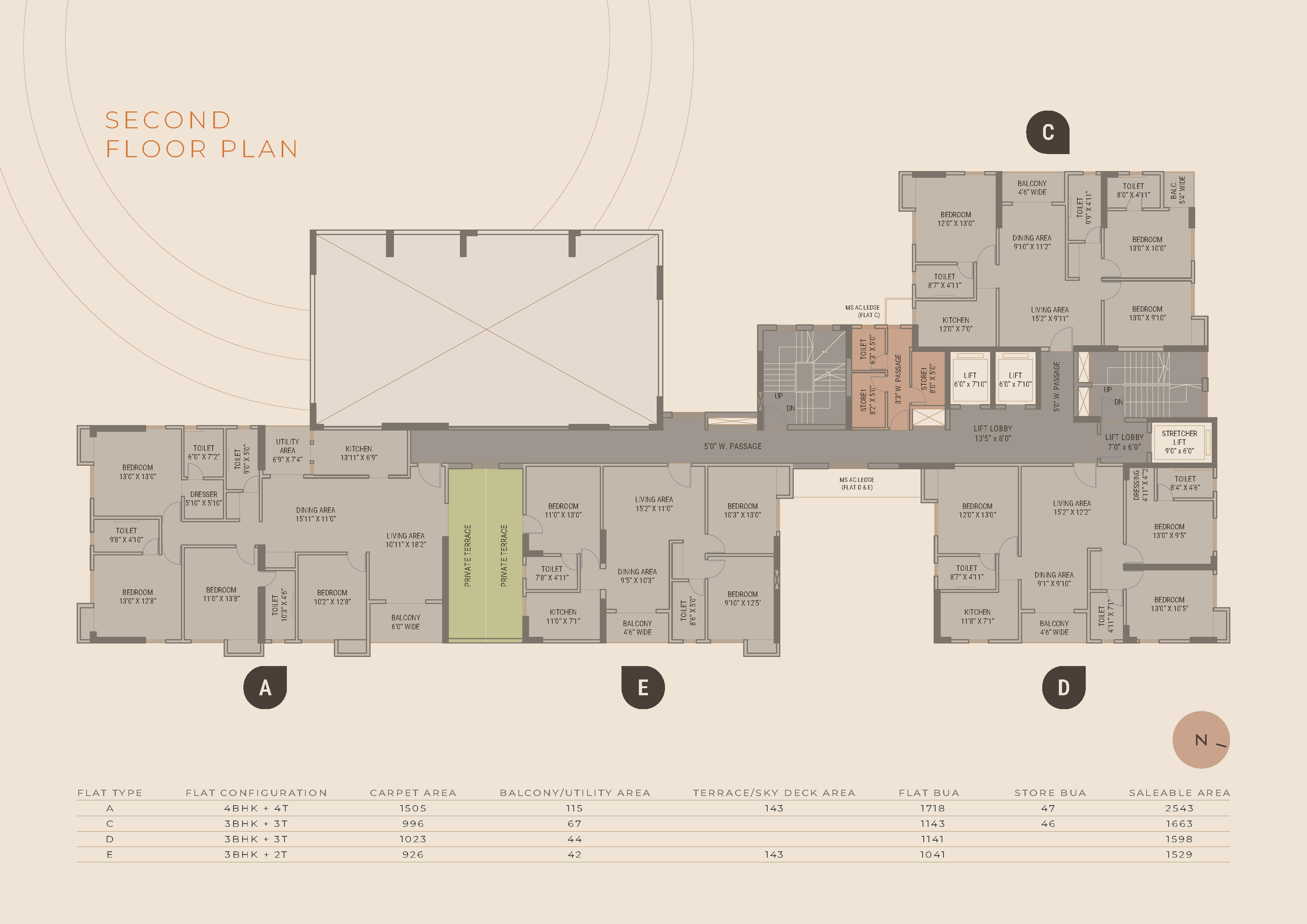 2 BHK Floor Plan