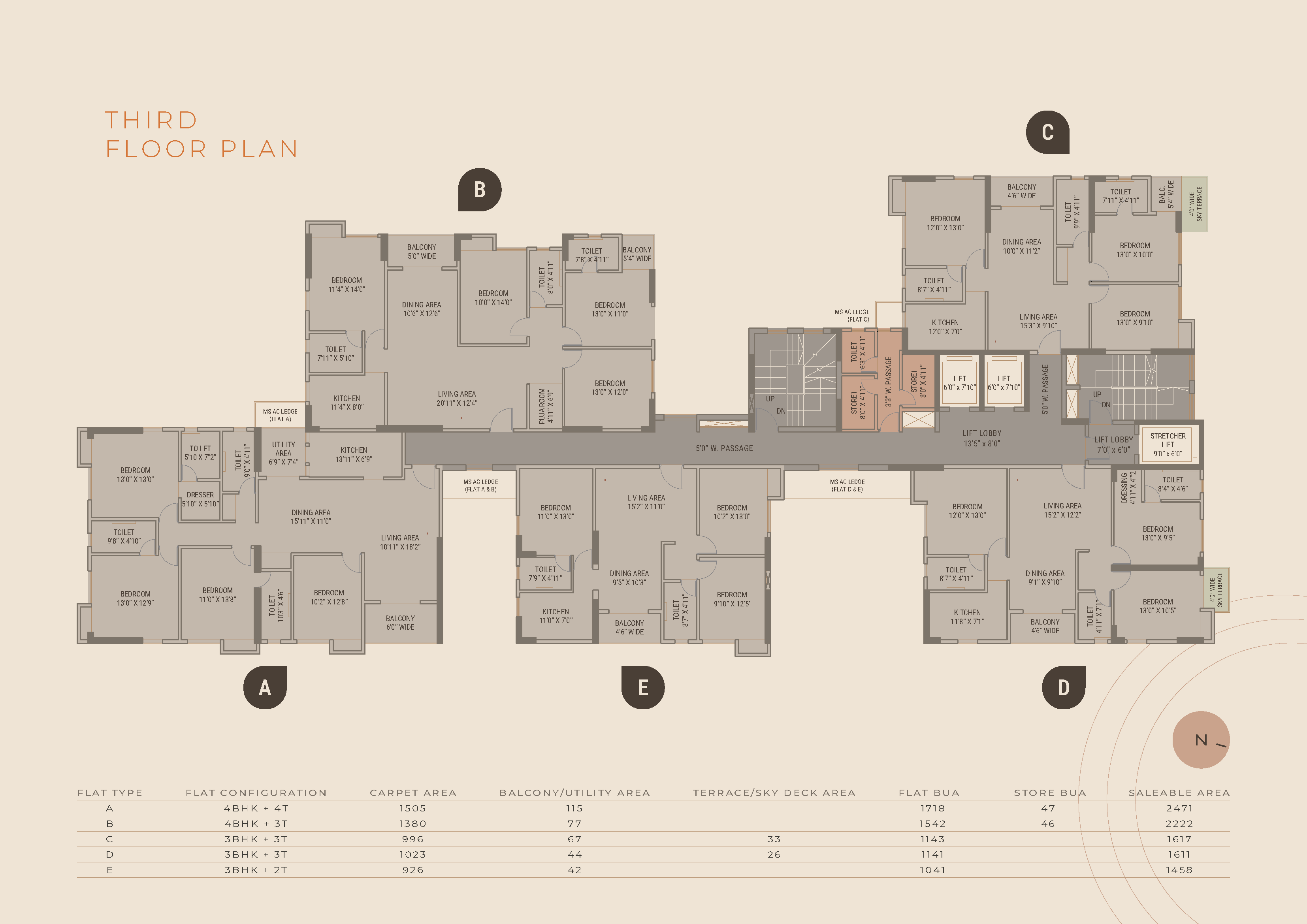 3 BHK Floor Plan